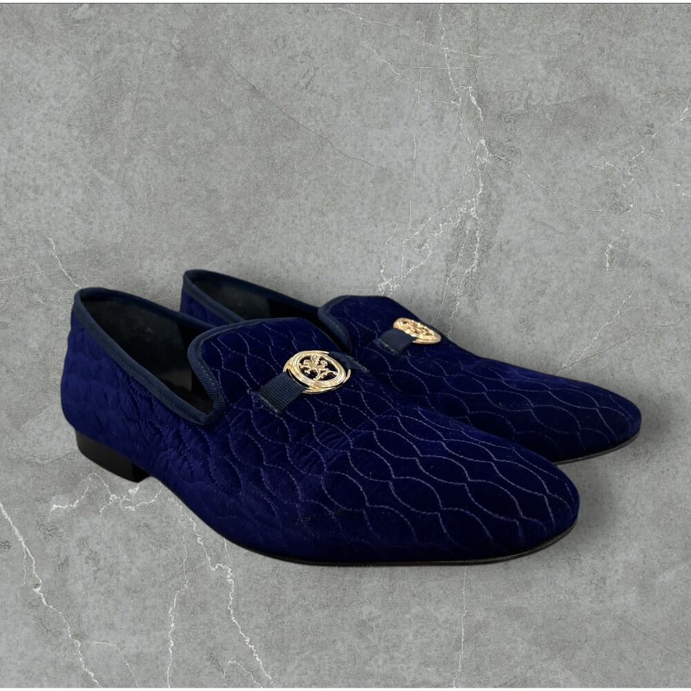 Stacy Adams Valet Men's Size 14 Blue Slip-on Bit Loafer Dress Shoes